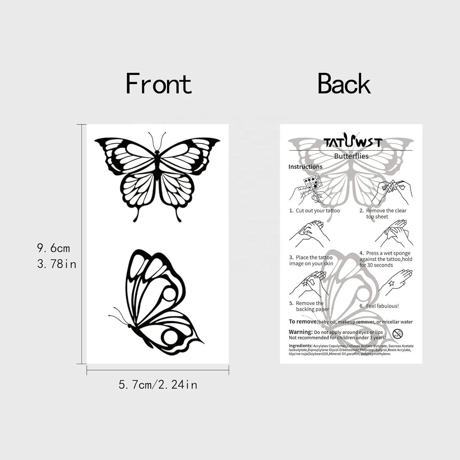 Remove adult tattoos,185 pieces of minimalist waterproof inspirational wildflower bouquet adult tattoo stickers
