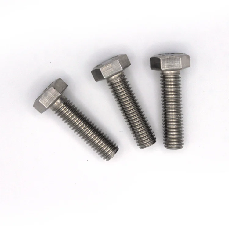 M8 M10 M12 ss304 stainless steel hexagon head hex bolts din 933 hexagon bolt