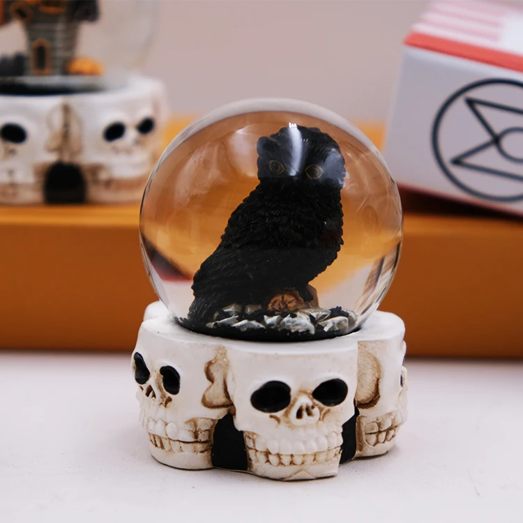 Factory Direct Selling High Quality hand painted polished Halloween Accessories Resin Globe For Festival Decoration