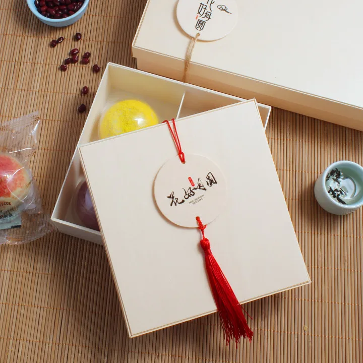 Biodegradable Custom Wooden Food Packaging Box Wholesale Snacks Cupcake Egg Tart Waffle Brownie Packaging Box Foldable To Save F