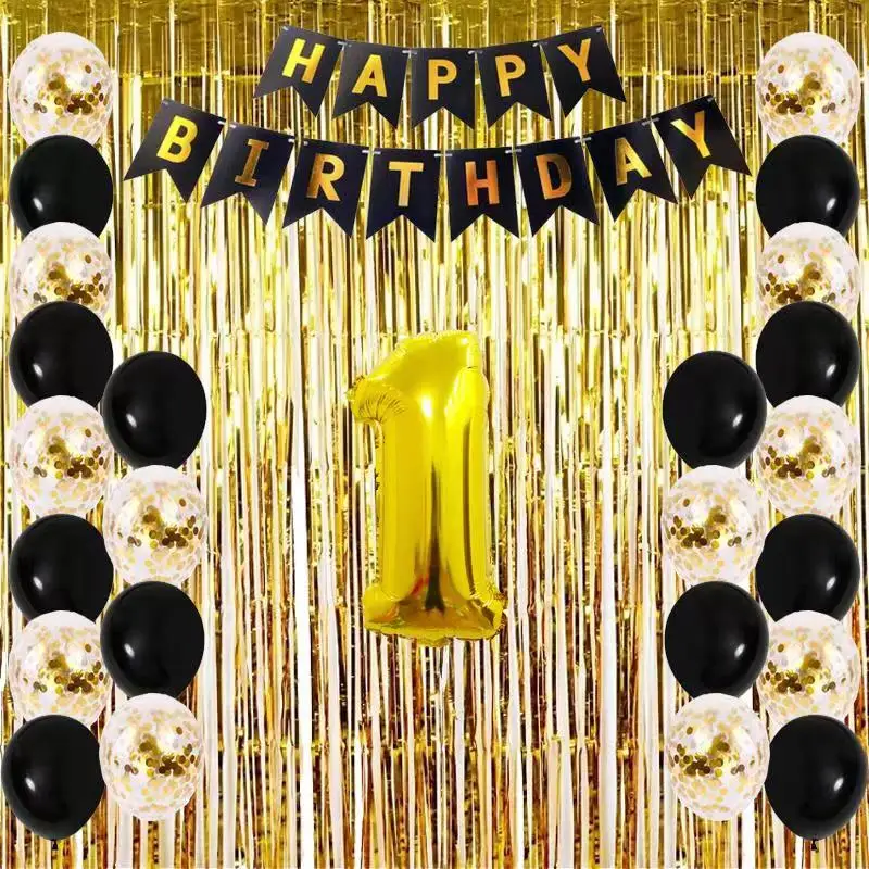 Colourful Birthday  Decoration Wedding Party Supplies Happy Birthday Decoration Set