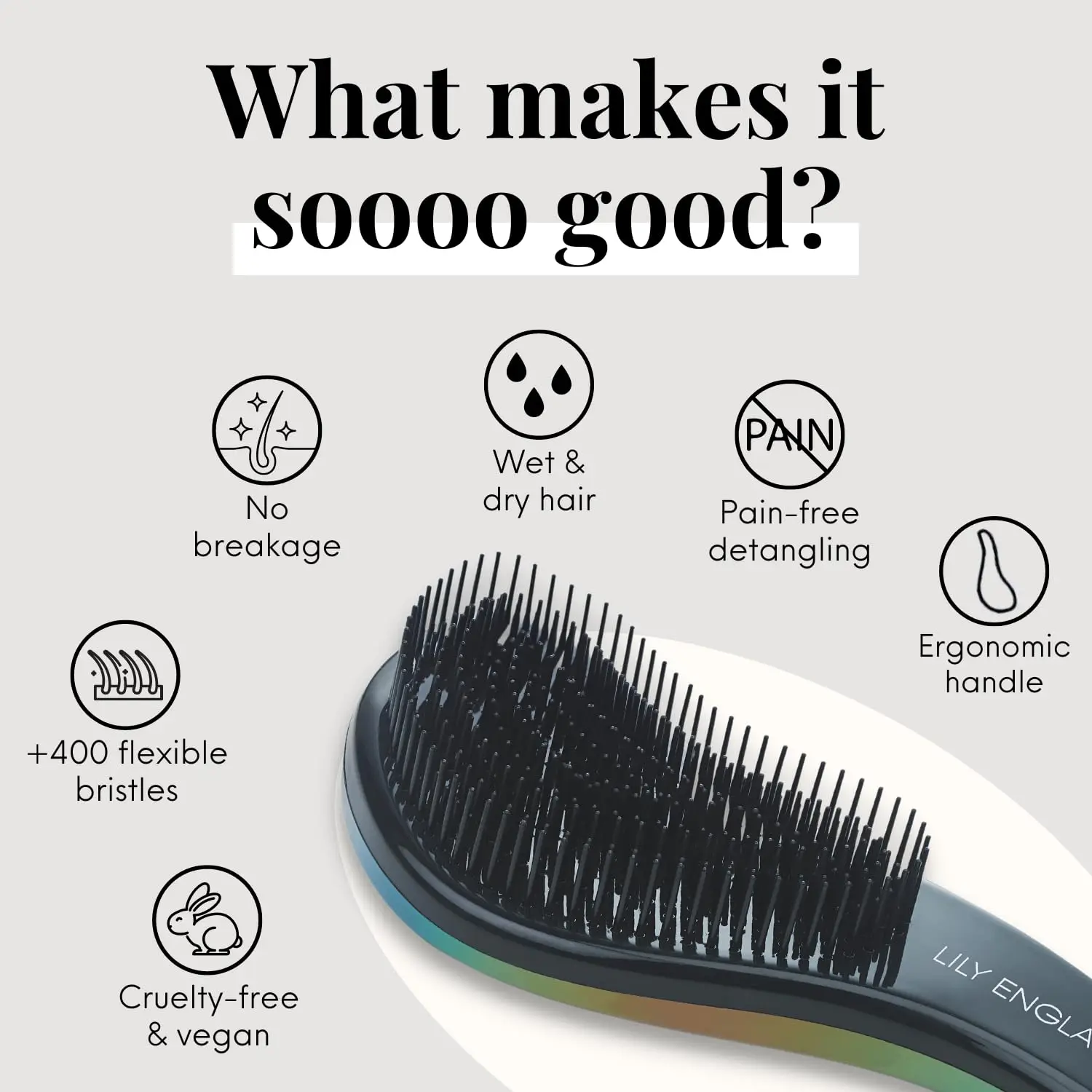 Lalasis custom logo professional abs anti-static flexible hair brush detangle brush for hair
