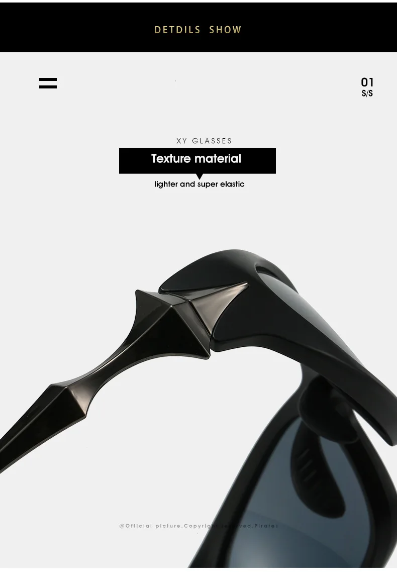 Star Sunglasses Y2K Futuristic Spice Four Point Star Sunglasses Four point star