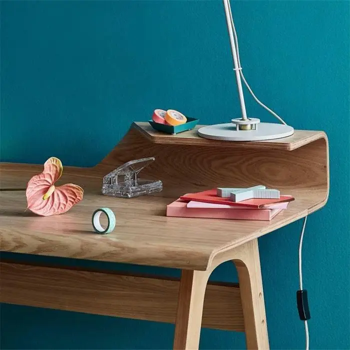 QUAWE Modern Simple Student Table Solid Wood Home Computer Desk Wooden Writing Desk Study Desk with Drawer