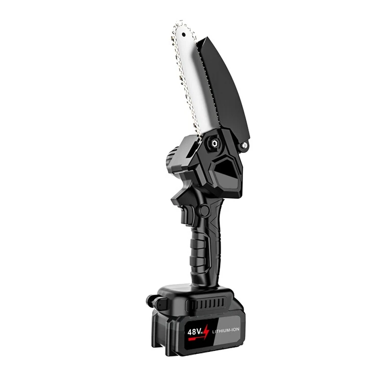 New products Portable handheld industrial grade saw 21V battery power 4 inch cordless mini electric chain saw for wood cutting