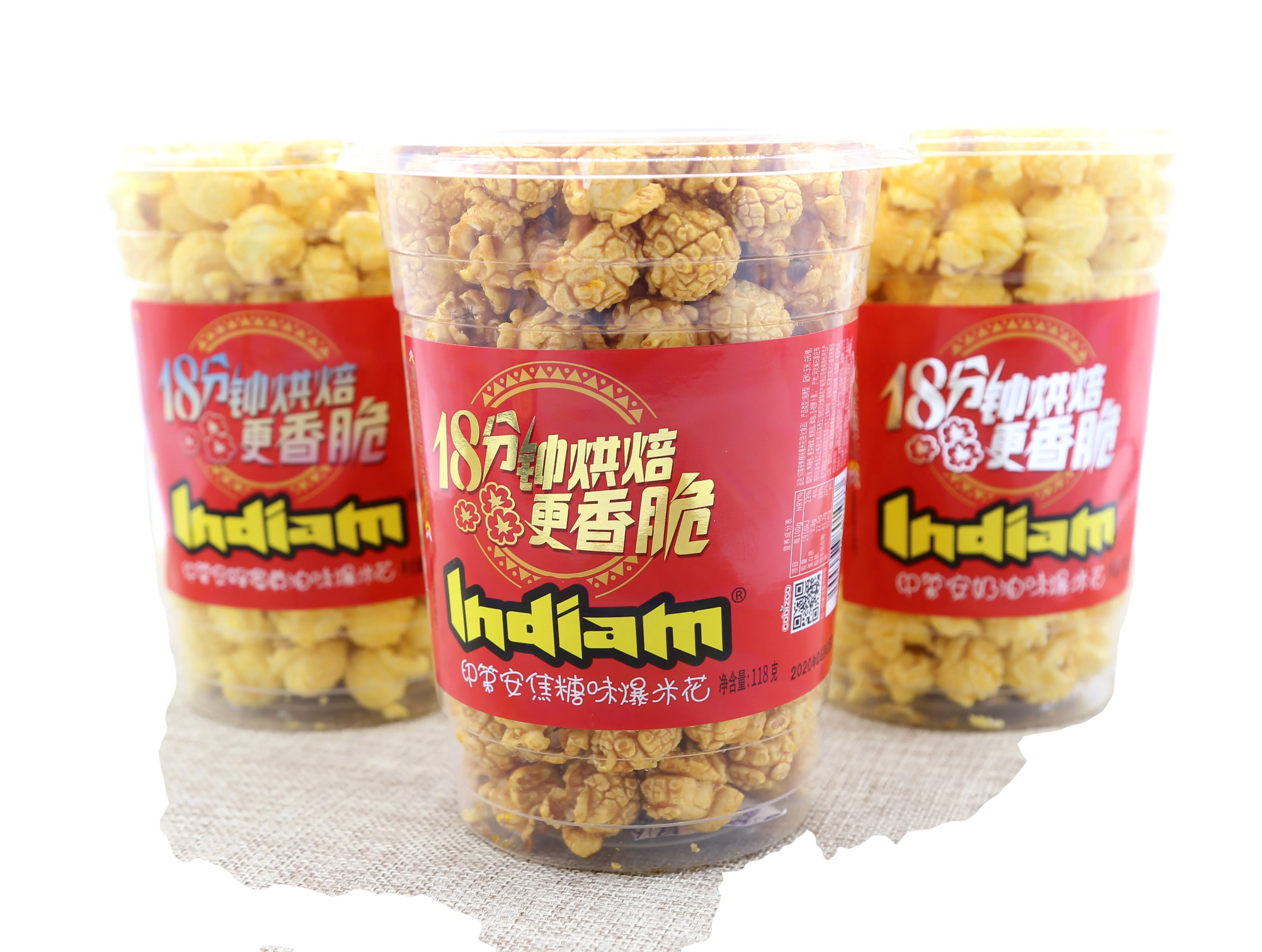 Chinese popular leading brand popcorn crispy and delicious snack non-fried healthy puffed food
