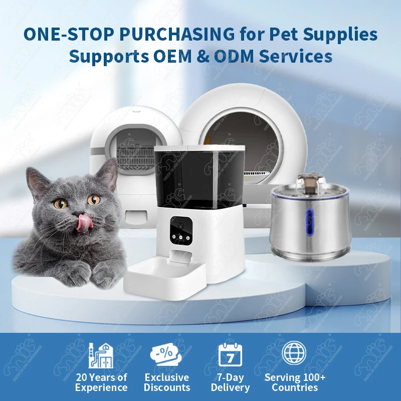 OEM Pet Feeder Customized WIFI Touch Control 3L Dual Power Supply 120-240V Smart Pet Food Feeder