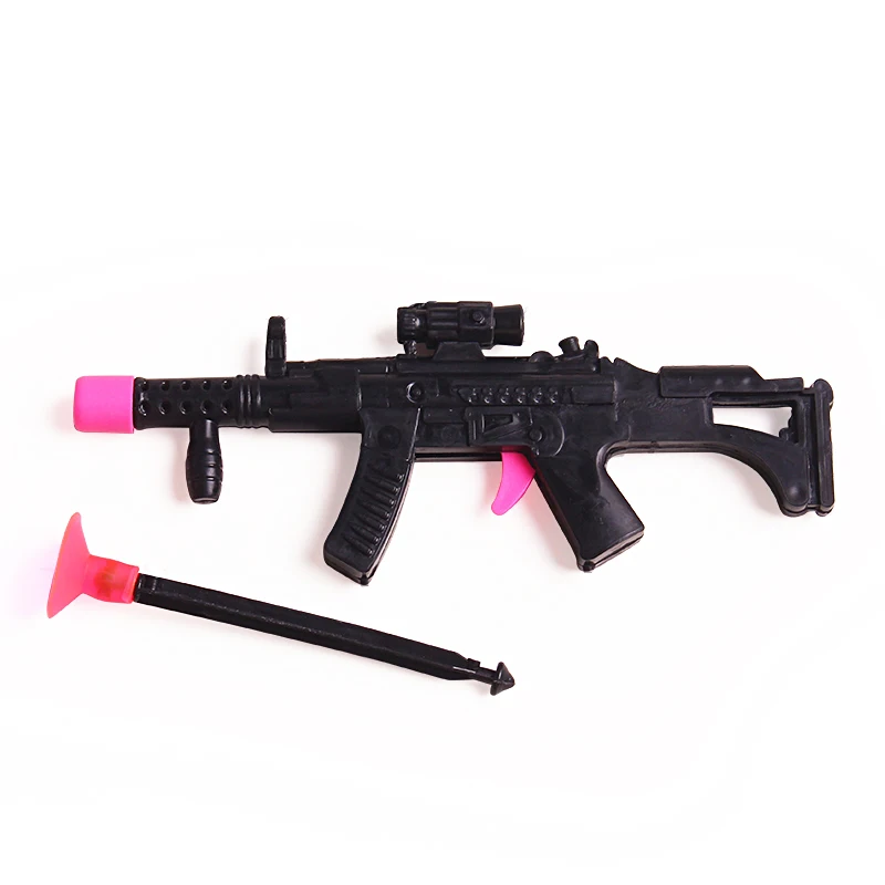 Wholesales Funny Playing Mini Black Gun Toys Catapult Gun Candy Toys