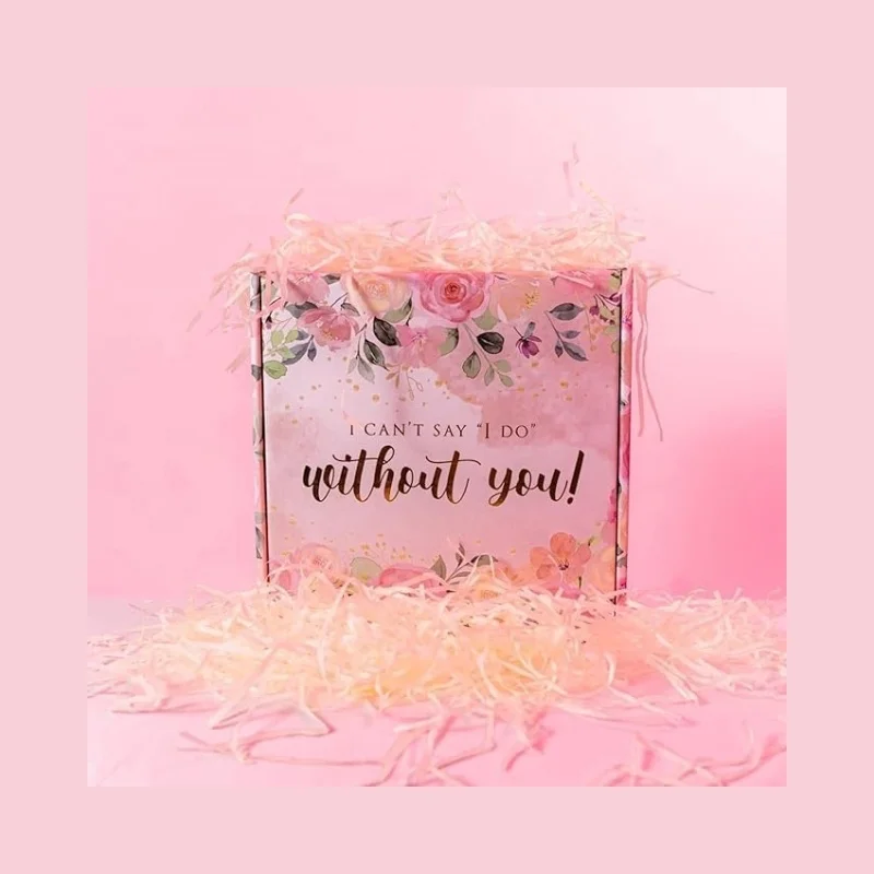 Wedding Deluxe Birthday Gift Box Set Instagram Empty Rigid Boxes with Matt Lamination and UV Coating for Bridesmaids & Gifts