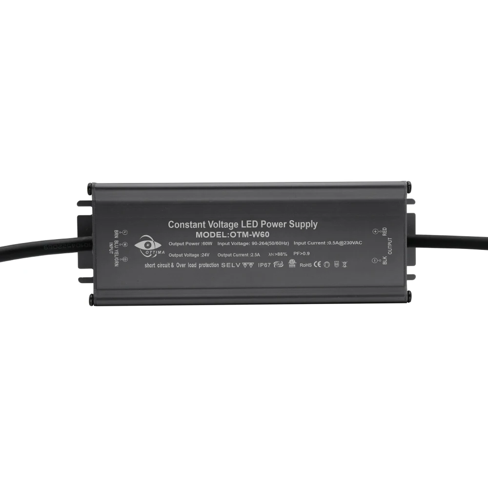 Cheap Waterproof IP67 Non-Dimmable LED Driver PF0.9 Constant Voltage Power Supply 12V 24V LED Strips