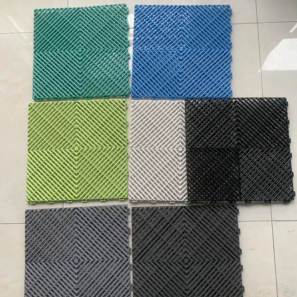 Heavy Duty Vinyl Plastic PVC Interlocking Flooring Tile Garage Workshop Warehouse Gym Showroom for heavy duty area