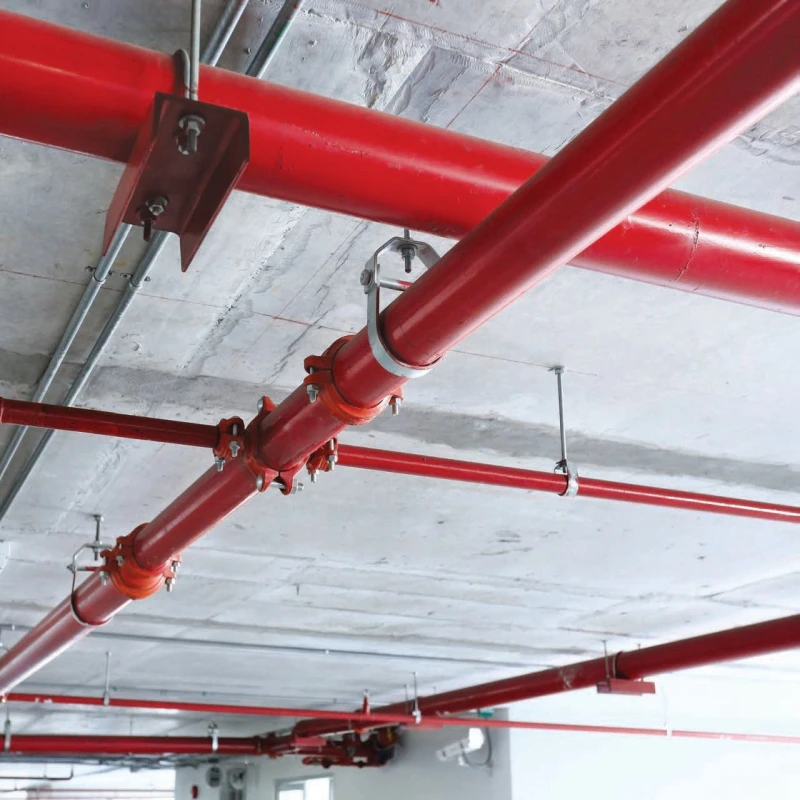 ASTM A53 A795 ERW red painted 5.8m 6m fire fighting steel pipe with threaded and grooved ends