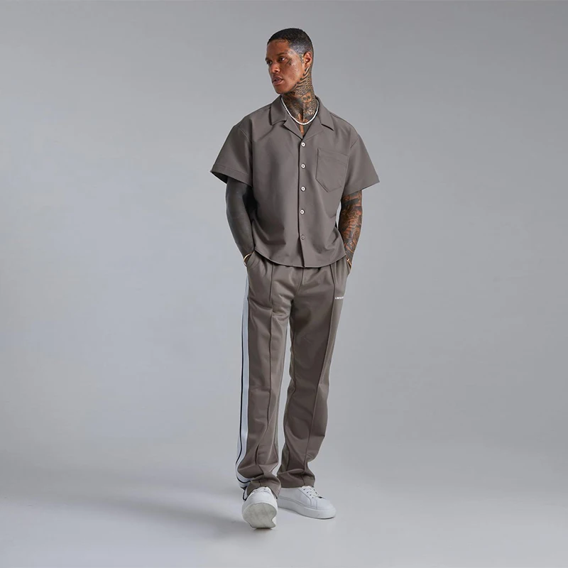 Oem Service Custom Fashion Mens Silk Twill Shirt, Short Sleeve Plus Size Shirts