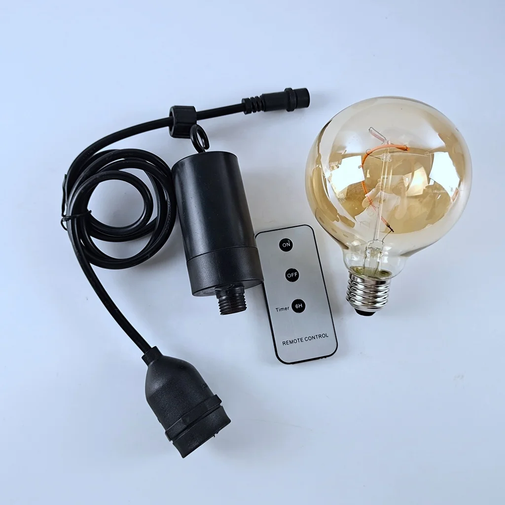 Customized Battery operated AC plug decoration hanging pendant LED lamps with timer