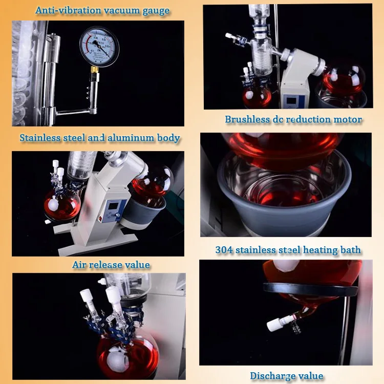 5l Automatic Motor Lift Chemical Vacuum Distillation Rotary Evaporator