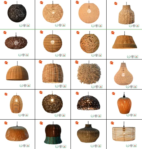 Modern handicraft handmade woven cane lantern round natural wicker bamboo rattan chandelier pendant lamp for restaurant hotel