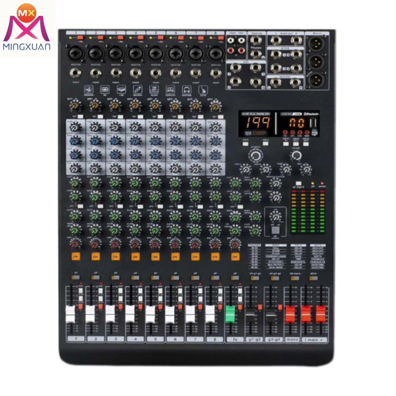 Dj звуковая система 8-канальный профессиональный аудио микшер контроллер караоке