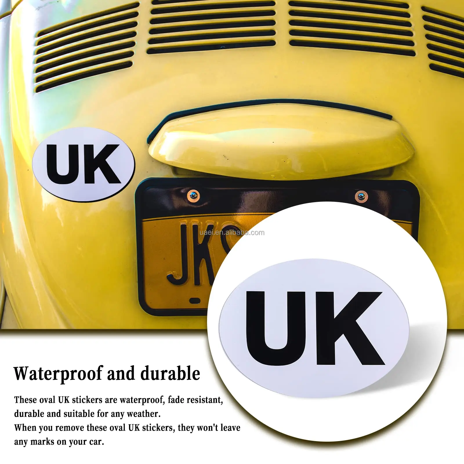 Number Plate Oval Stickers Strong Magnetic Force Adhesive Durable UK Magnetic Car Number Plate Stickers