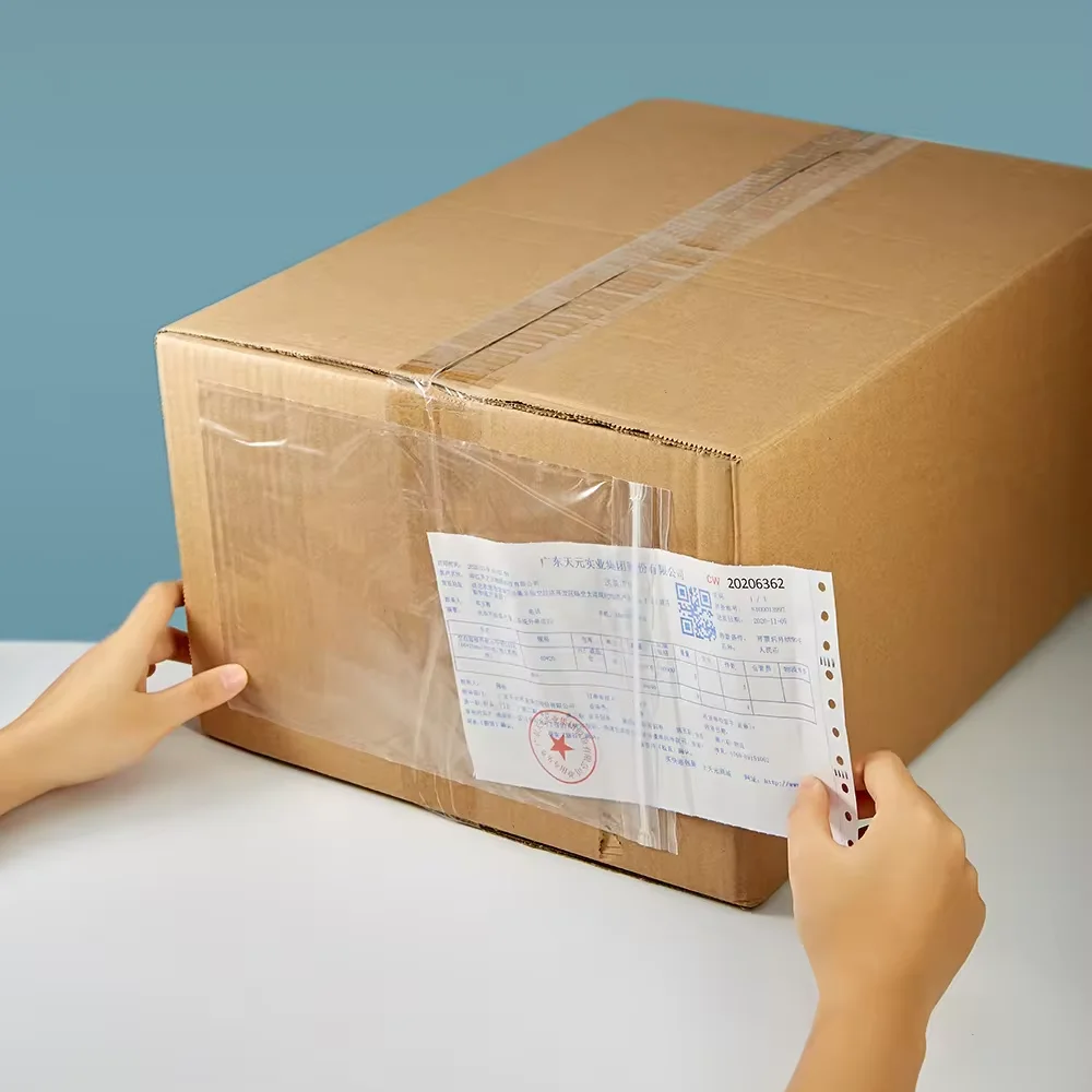 Customized Recycled Plastic Self Seal Poly Bags Packing List Envelope Self Adhesive Document Shipping Packing List Bags