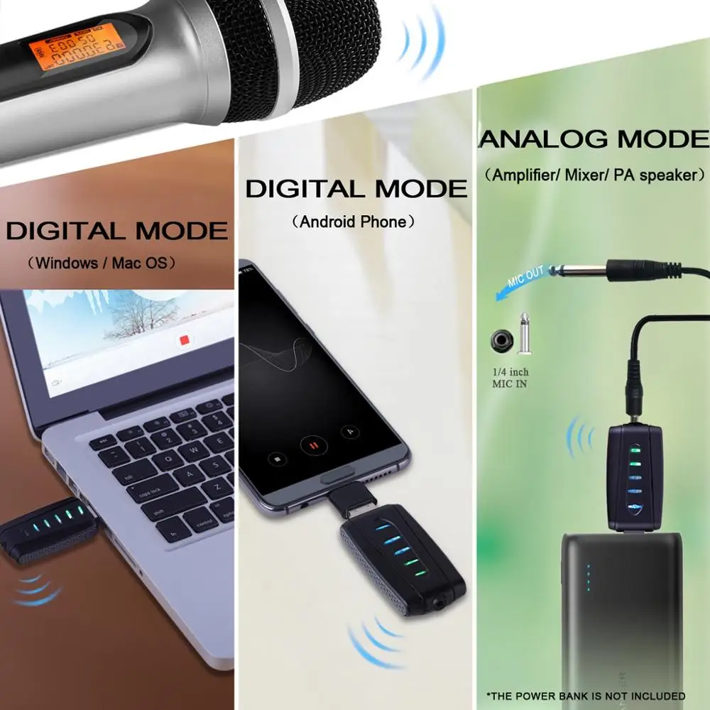 Panvotech High Quality Handheld Professional PC Smartphone USB Wireless Microphones For Computer