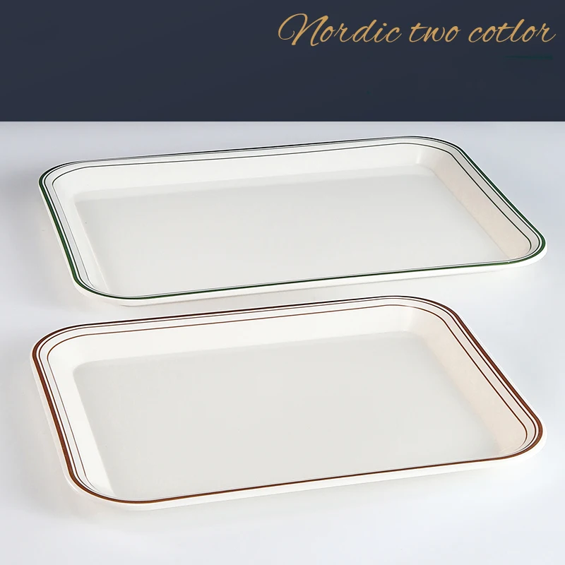 Factory best price Eco-Friendly unbreakable trays high quality wholesale plastic food service melamine tray
