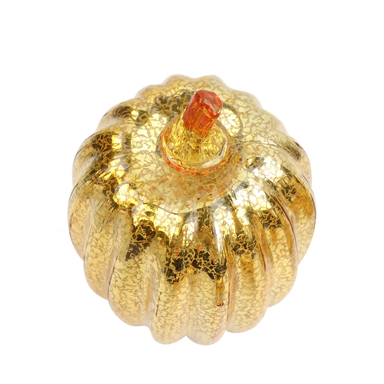 Crystal Pumpkin Halloween Decoration Battery Powered Glass pumpkin holiday light