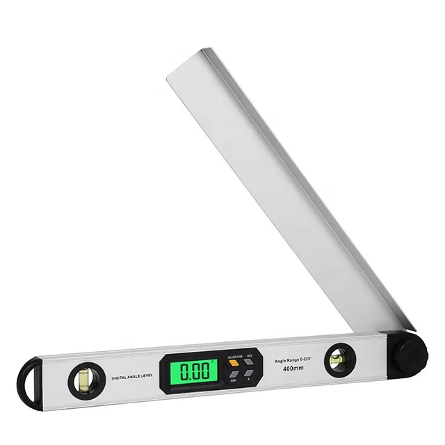 LARIX 400mm degree Angle Finder Spirit Level Measuring Gauge Meter Aluminum Alloy Digital Goniometer Electronic Protractor