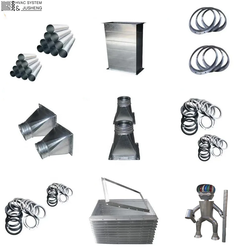 Galvanized Square Air Duct And Spiral Duct Used for Exhaust Air and Smoke