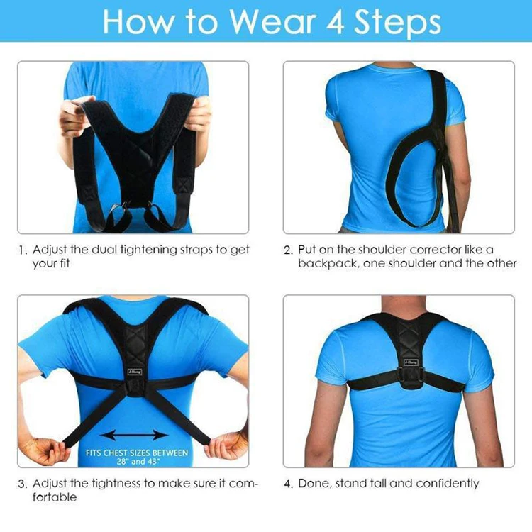 2023 New Wholesale Corrector Belts Correction Belt Adjustable Posture Corrector Back Support