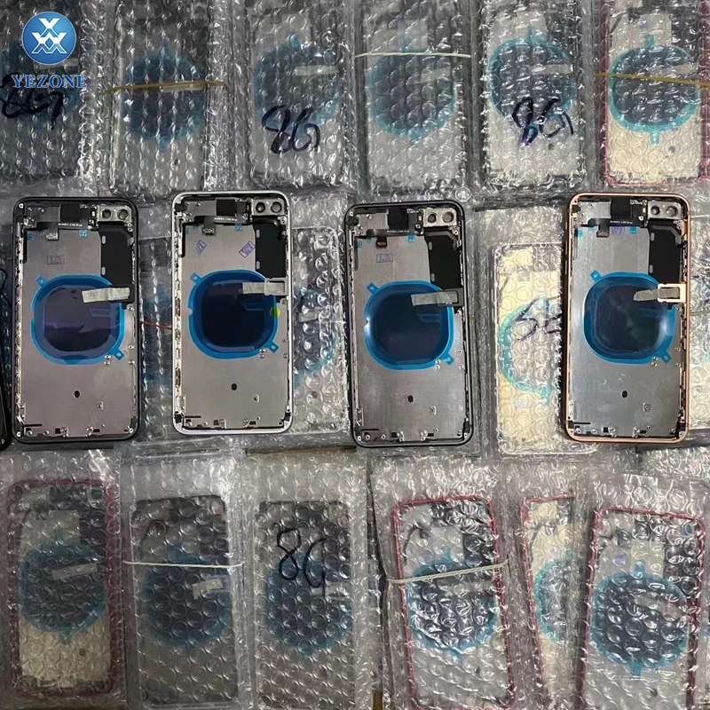 Custom Wholesale Mobile phone housing for iphone 5 6 7 back cover plus replacement back glass for iphone X 11 12 back housing