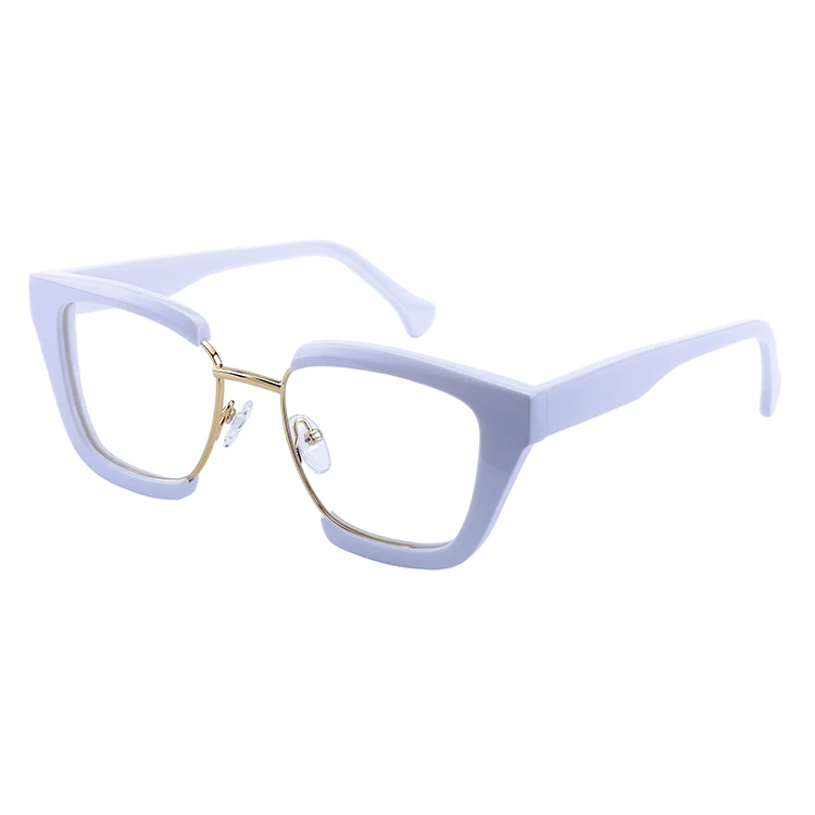 bio acetate sheet high quality unique eyeglass frame black fashion metal acetate optical frame