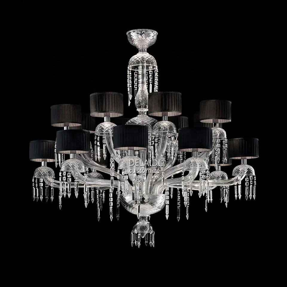 Italian modern hand blown glass chandeliers luxurious designer lighting fixture living room pendant lamps
