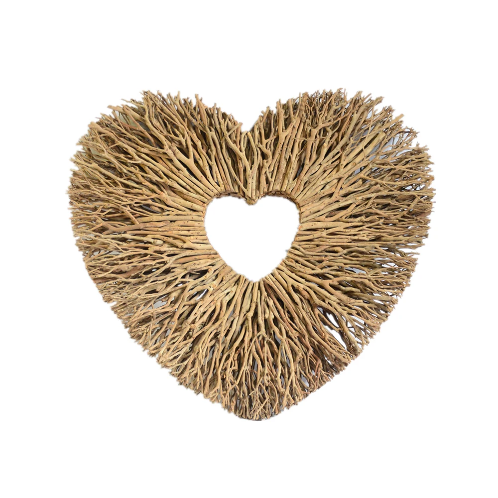 Heart Shaped Wreath Rattan For DIY Ornament Craft