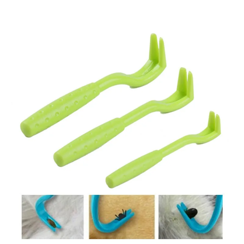 New Tick Remover Tools Value 3 Pack Dog Cleaning Tools flea tick hook pet lice catcher cleaning sets