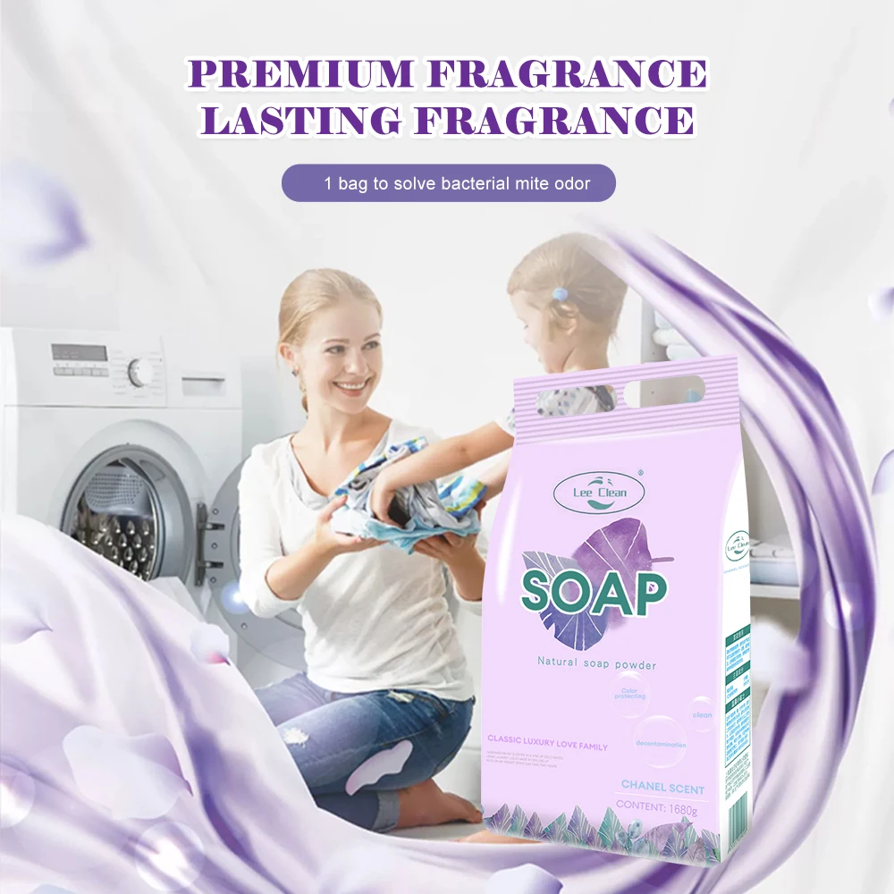 LC wholesale Best-selling Bulk Laundry Soap Hand Washing Powder Soap High Foam Scouring Powder Manufacture Detergent Powder