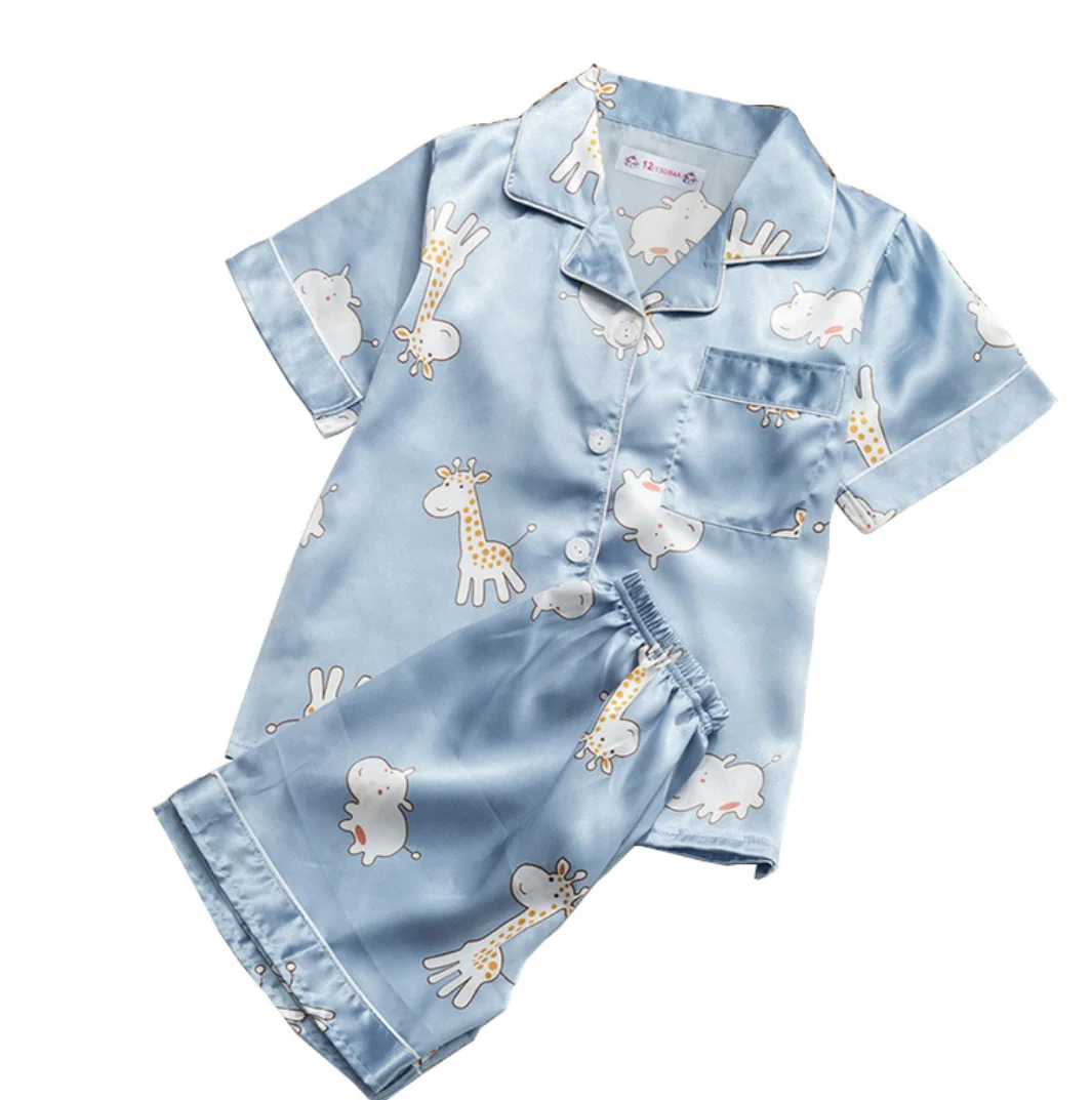 PLHMIA 2020, Детские пижамные комплекты, атласные пижамы, детские органические мягкие пижамы, шелковые простые детские пижамы для мальчиков