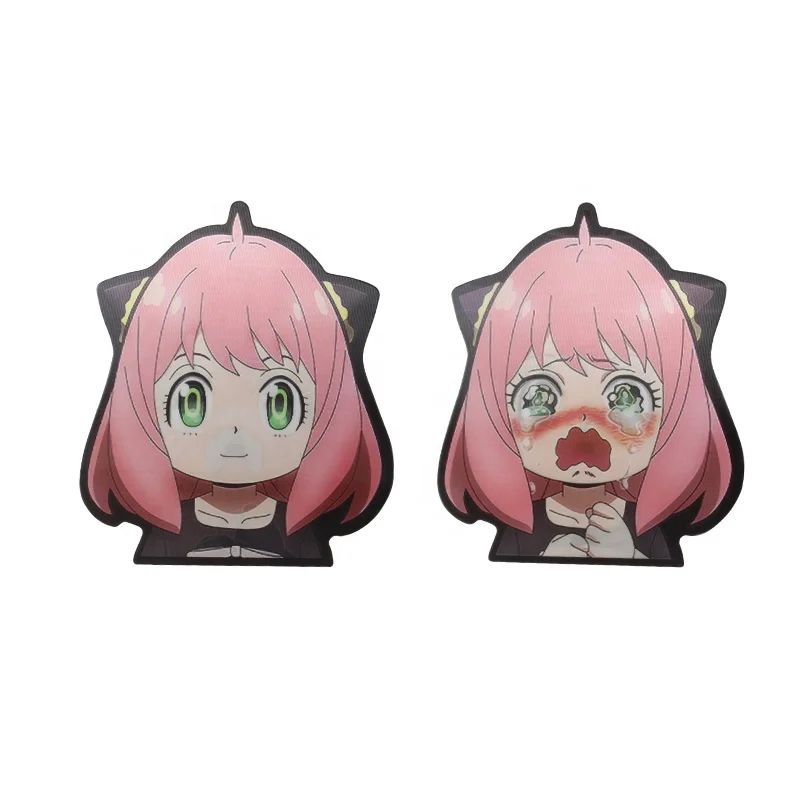 Lenticular Car Sticker Wholesale 3D Motion Anime Stickers Waterproof Car Decals sexy girl stickers Die Cut cartoon card