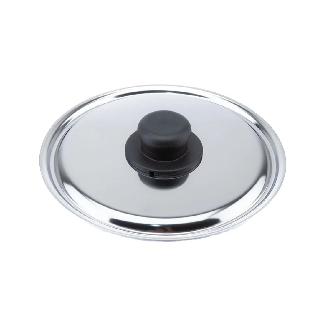AISI 430 Stainless Steel 34cm Cookware Pots Polished Bakelite Plastic Lids with Wrap-around Sleeve Essential Kitchen Cover Parts