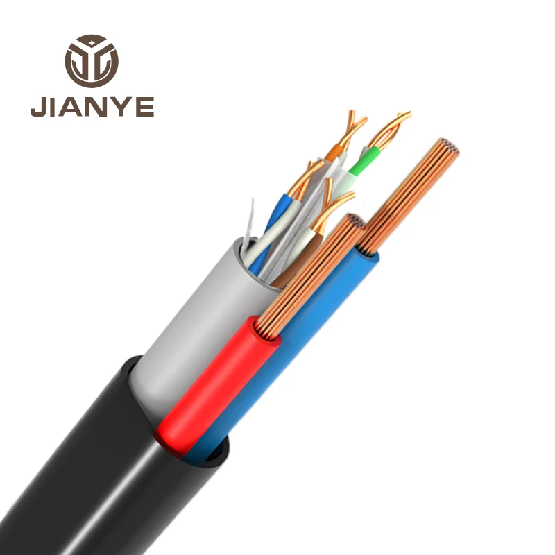Кабель локальной сети UTP siamese cat6 с кабелем питания Заводская поставка кабель ethernet