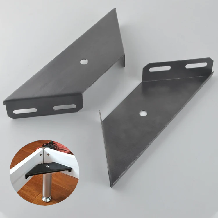 Hardware factory OEM powader coating triangle bed corner bracket component