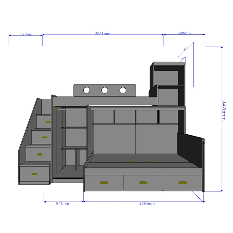 Manufacturers sell wooden furniture cheaply white wooden bunk beds children with drawers and ladder bunk beds