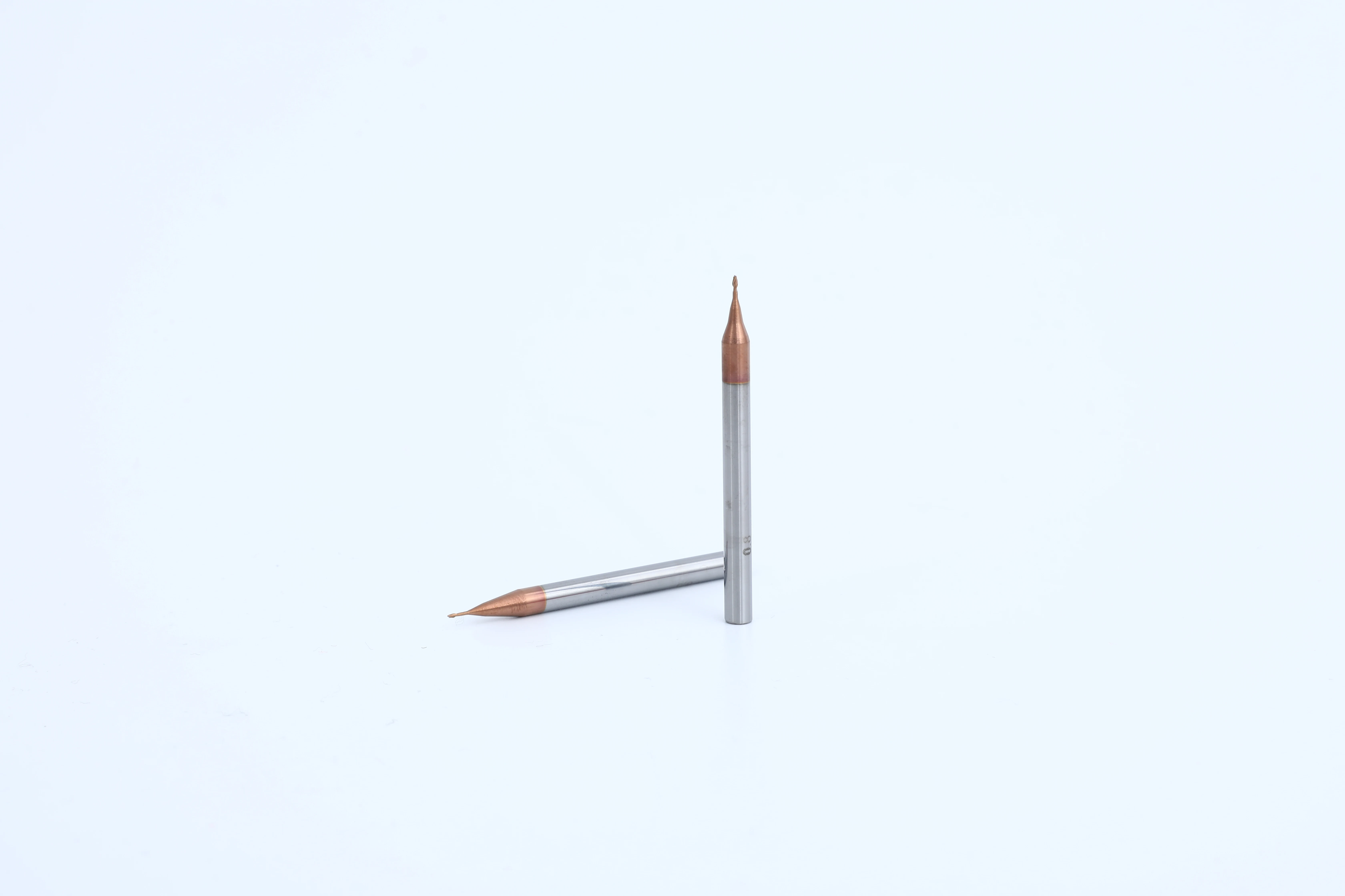 Coated 55 Degree Micro Diameter Ball Nose End Mill CNC Controllable 50mm Overall Length Customizable OEM/ODM Steel Processing