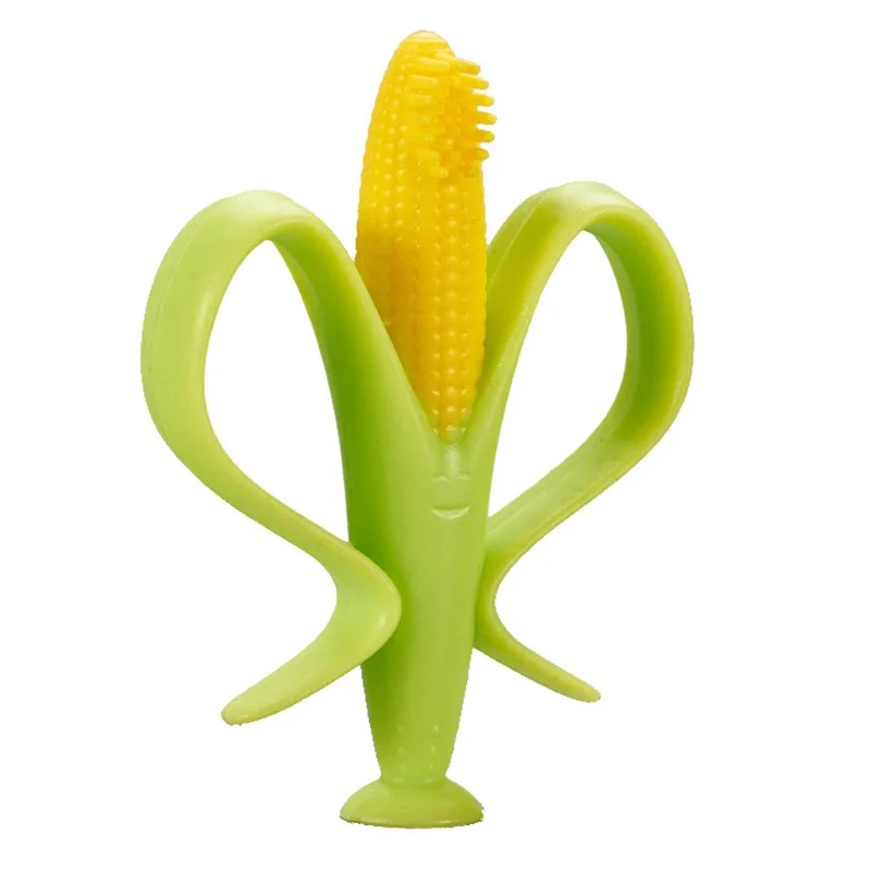 Wholesale New Design Infant Toddler Silicone Teether Soft Corn Shape Toys Baby Teether Bpa free
