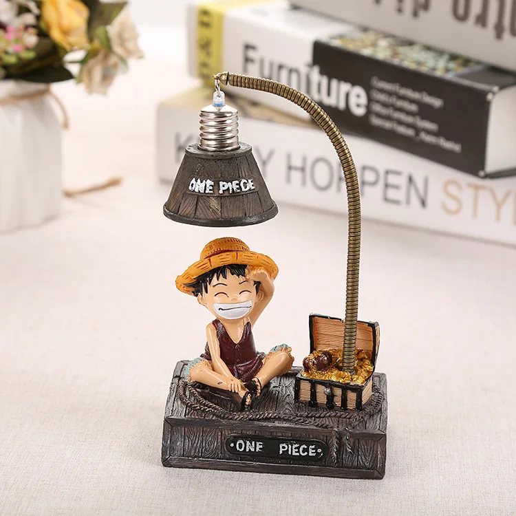 JM Anime One Pieces Luffy Chopper Night Light Ornament Hand-run Home Desktop Lamp Craft Student Gift