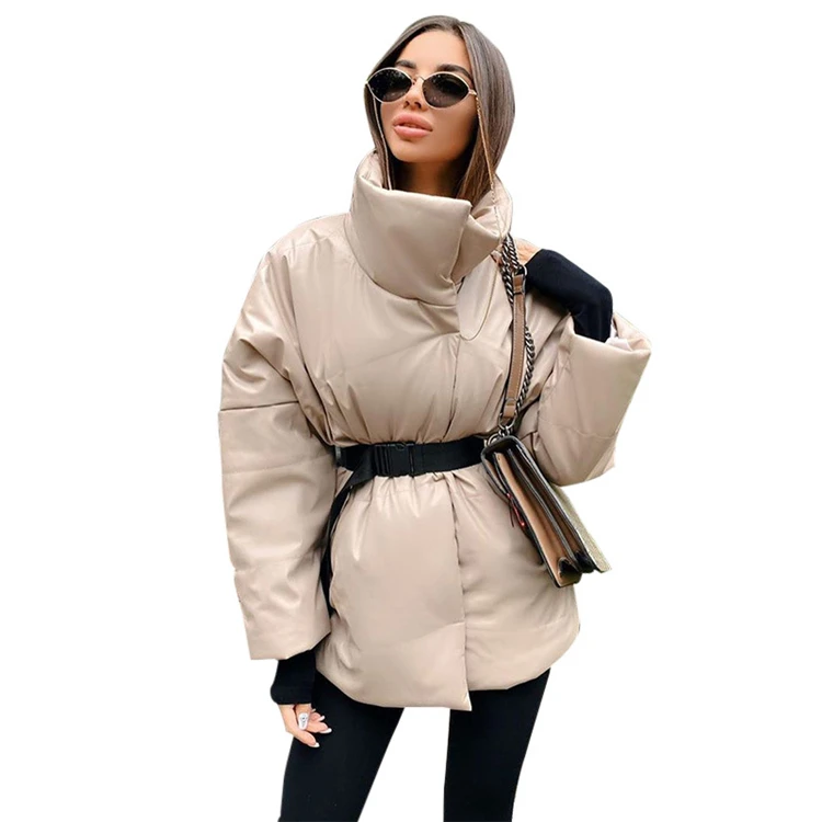 
New fashion winter coat for women puffer coats bubble coats for ladies with belt 