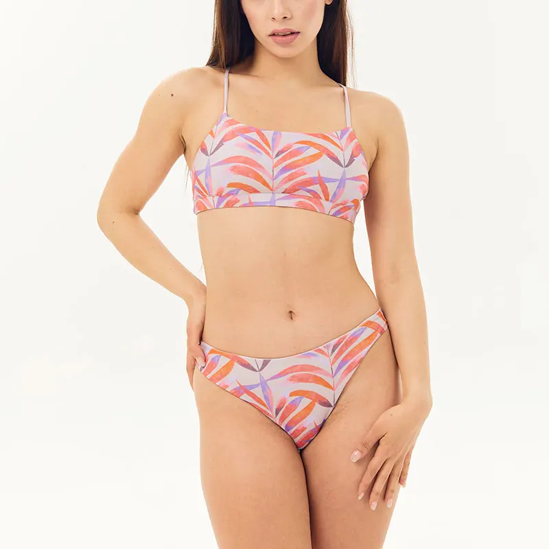 Professional factory Custom designer Logo Swimsuits for Women Halter Bikinis & Beachwear Two Piece Sexy Swimwear