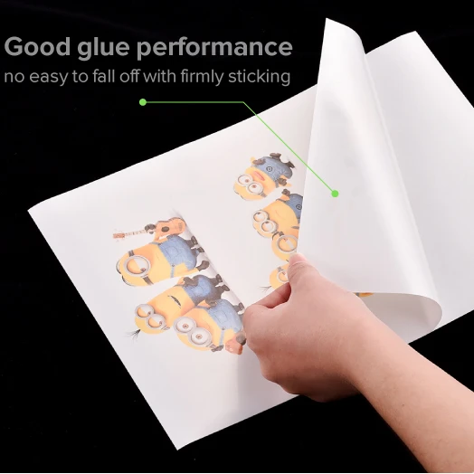 Factory Price white glossy pp film self adhesive synthetic sticker paper and film with white glassine paper