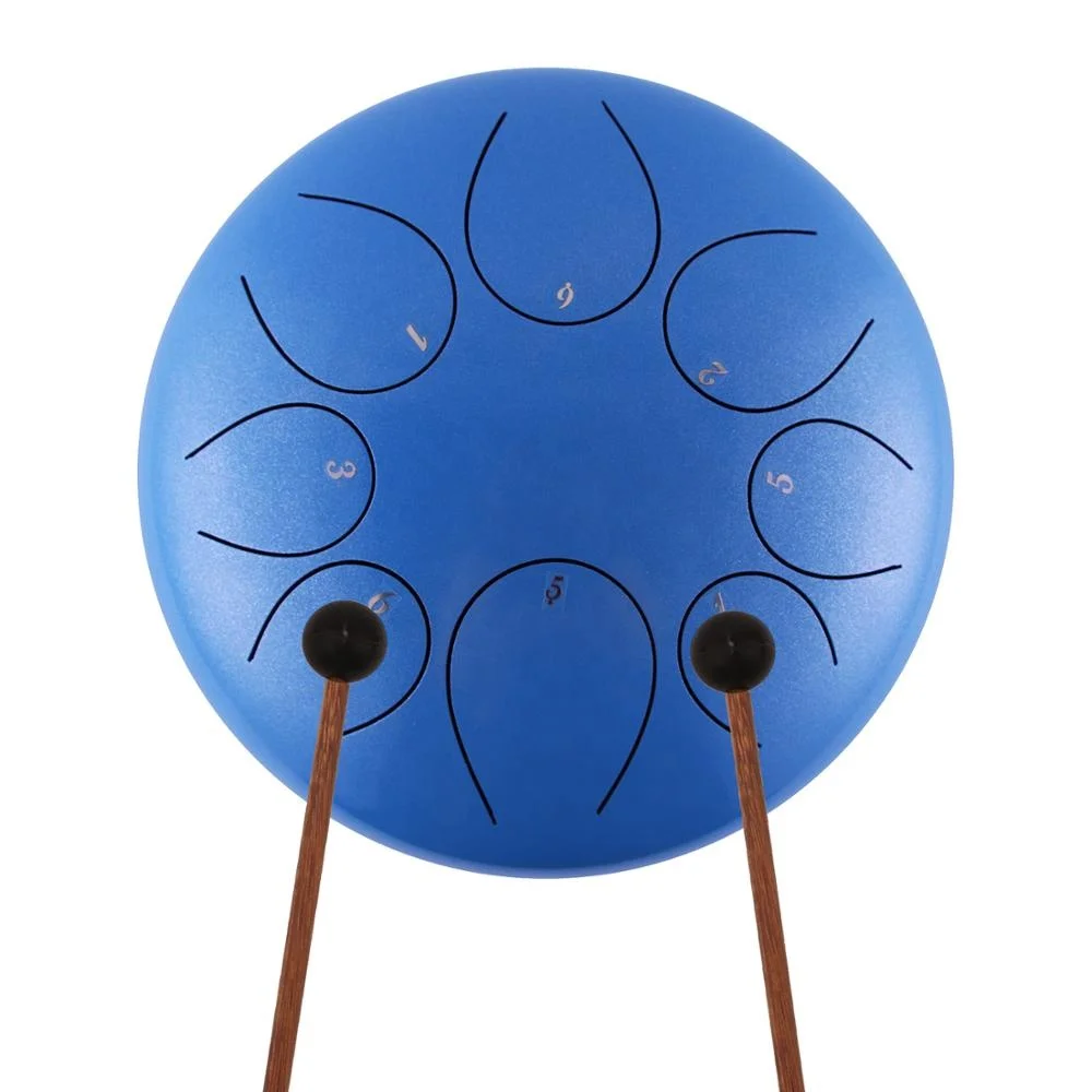 
8 Inch Steel Tongue Drum 8 Notes Black w/Travel Bag and Mallets,Tank Drum Chakra Drum,Percussion Hangpan Drum Instrument Light 