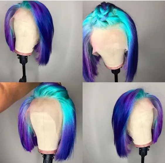 13x4 human hair lace front wig bob 613 & brown glueless wigs human hair lace front short pixie cut bob wigs human hair for women