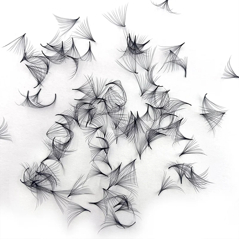 Customize Logo 500/1000 Pre Made Lash Fans with Handmade Pointy Base Bouquet Eyelashes Loose Fans Premade Volume Lash Extensions